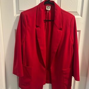 Anne Klein Vibrant Red Blazer